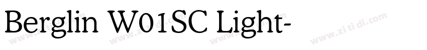 Berglin W01SC Light字体转换